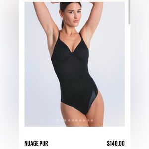 Lejaby Nuage Pur black bodysuit 32C